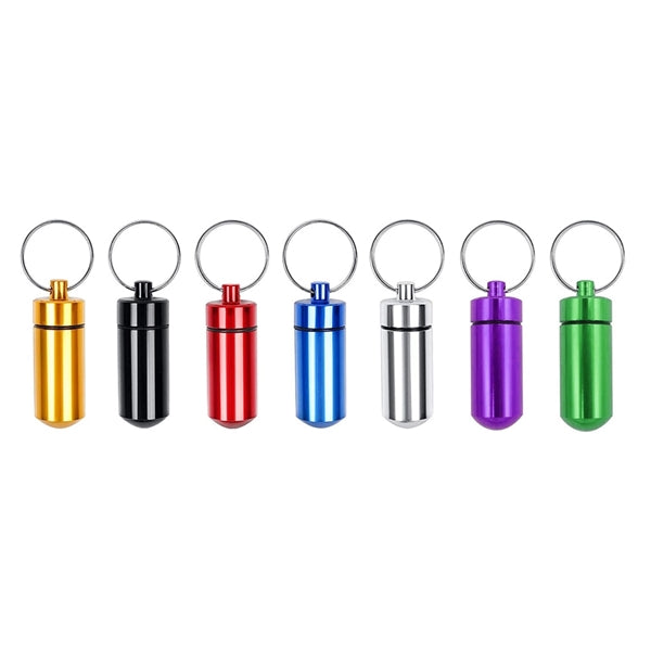 Waterproof Mini Pill Case Aluminium Keychains