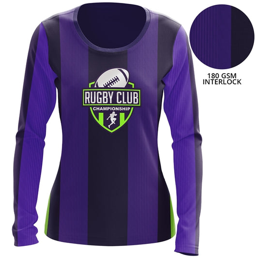 Women's 180 GSM Poly Interlock Long Sleeve T-Shirt