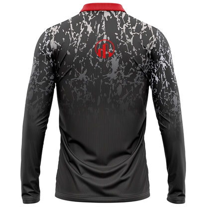 Unisex 180 GSM Interlock Sublimation Long Sleeve Polo Shirt