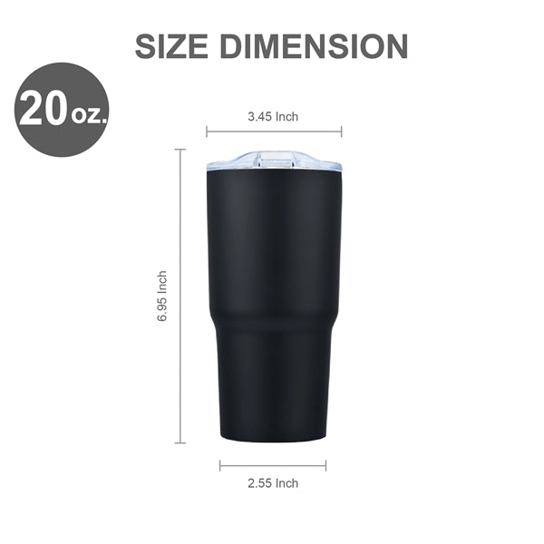 20 oz. Travel Stainless Vacuum Insulated w/ Lid, Leakproof