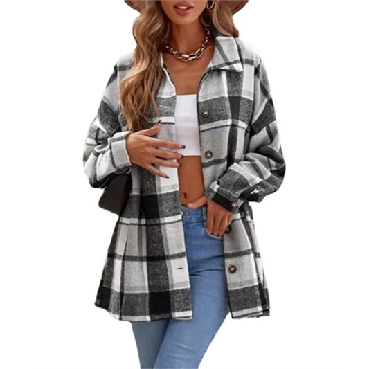 Womens Long Sleeve Shirt Fall Jacket Shackets