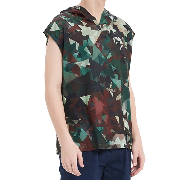 Unisex 180G Cotton Feel Jersey Knit Soft Sleeveless Hoodie