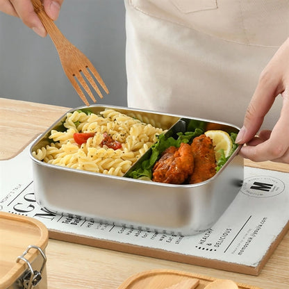 Stainless Steel Bento Box With Bamboo Lid