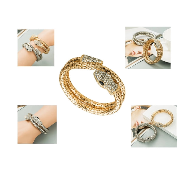 Crystal Snake Shaped Bracelet