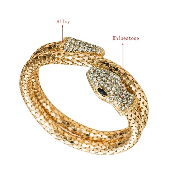 Crystal Snake Shaped Bracelet