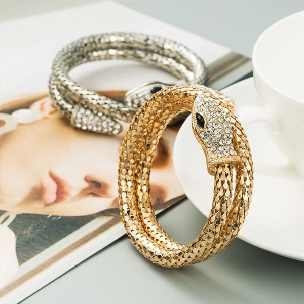 Crystal Snake Shaped Bracelet
