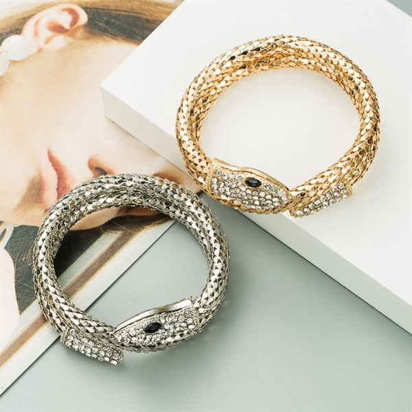 Crystal Snake Shaped Bracelet