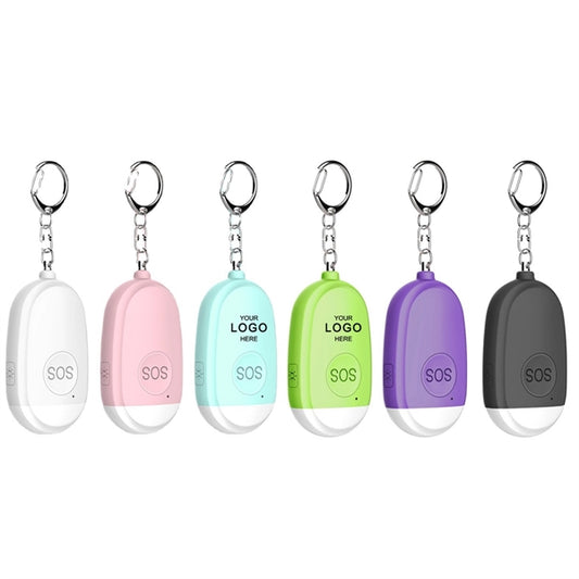 Rechargeable Personal Safety Alarm Keychain With Flashlight
