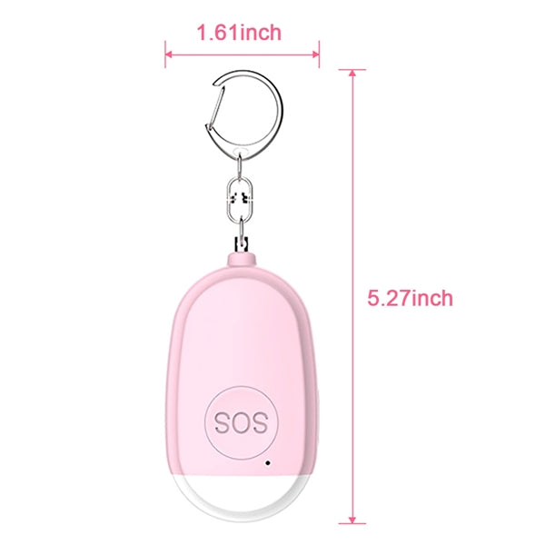 Rechargeable Personal Safety Alarm Keychain With Flashlight