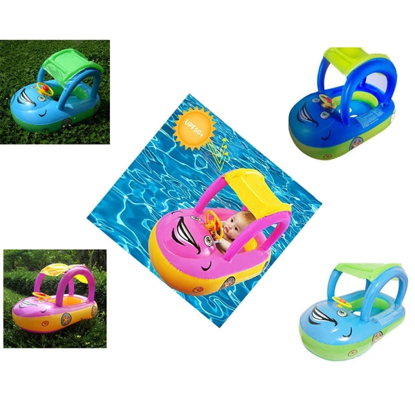 Baby Pool Float with UPF 50+ Canopy