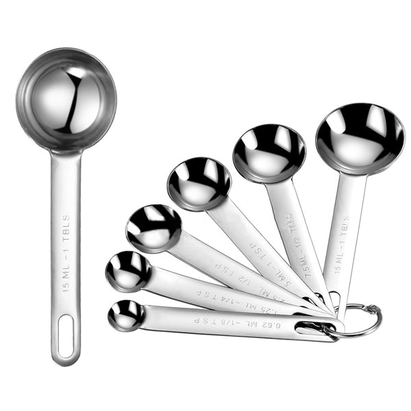 Stainless Steel Measuring Spoon Set 6Pcs