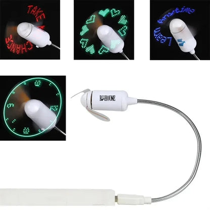 Flexible LED Message Programmable USB Fan
