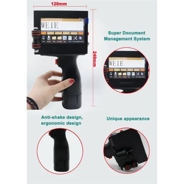 Small Portable Handheld Inkjet Printer with LED Touch Screen