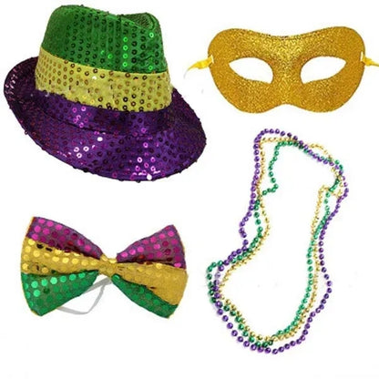 Mardi Gras Beads Cap Sets
