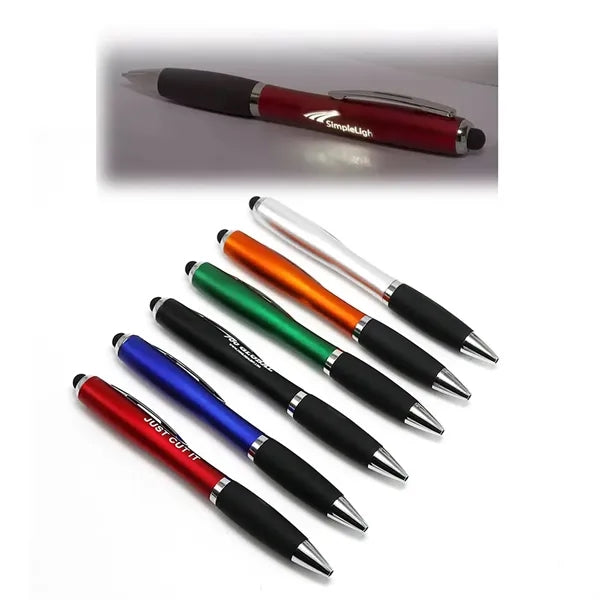 Logo Light Up Illuminated Ballpoint Stylus Pen
