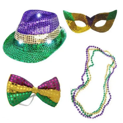 Mardi Gras Beads Cap Sets