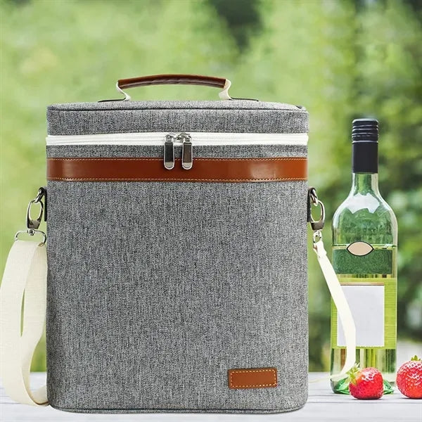 3 Bottle Insulated Wine Tote Cooler Bag