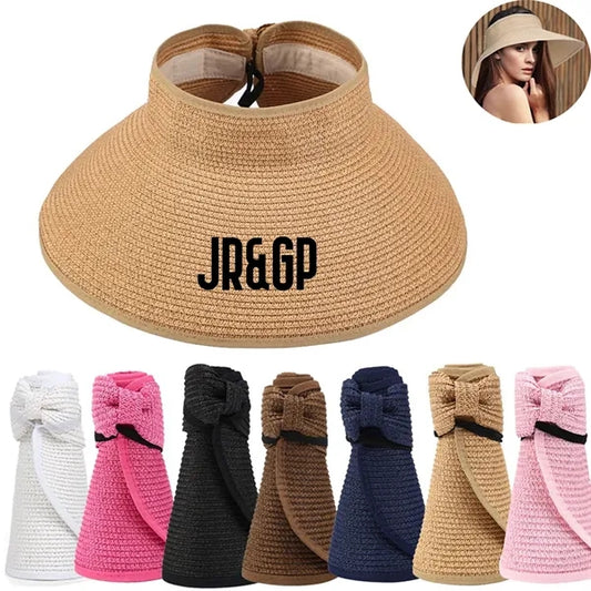 Women Wide Brim Straw Sun Visor Hats