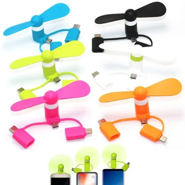 Portable 3-in-1 USB Mini Phone Fan
