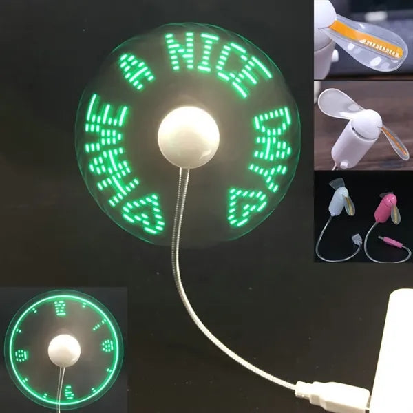 Flexible LED Message Programmable USB Fan