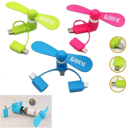 Portable 3-in-1 USB Mini Phone Fan