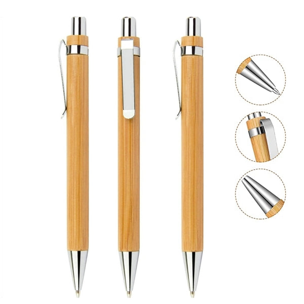 Bamboo Retractable Ballpoint Pen
