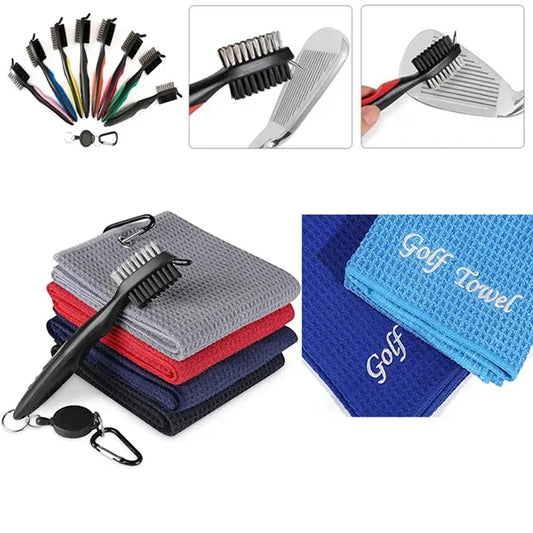 Golf Towel With Brush Tool Kit
