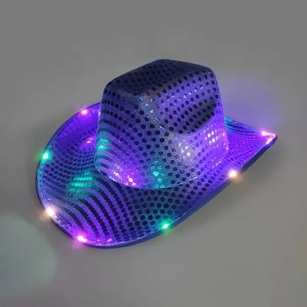 Cowboy Sequin Led Hat