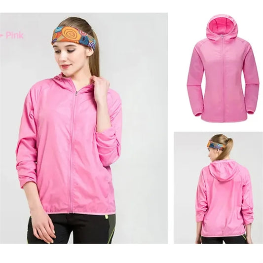 Unisex UPF Windbreaker Hoody Jacket Coats