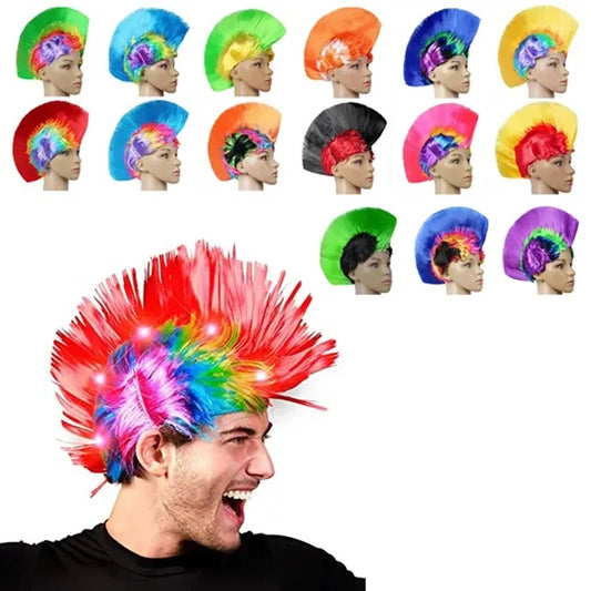 LED Light Up Mohawk Wig