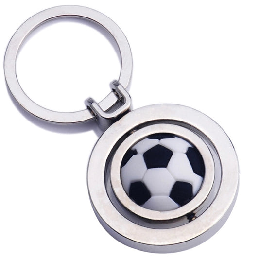 Rotating Soccer Shaped Keychains  Plastic Keyring