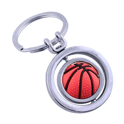 Rotating Soccer Shaped Keychains  Plastic Keyring