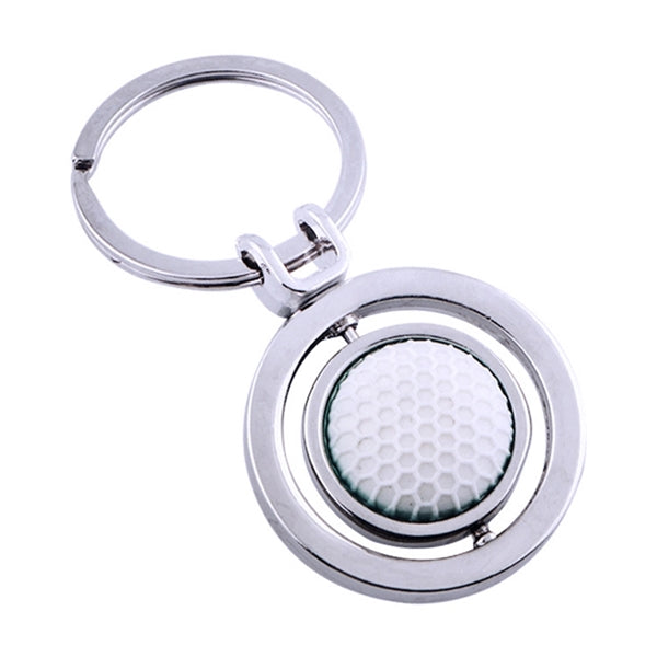 Rotating Soccer Shaped Keychains  Plastic Keyring