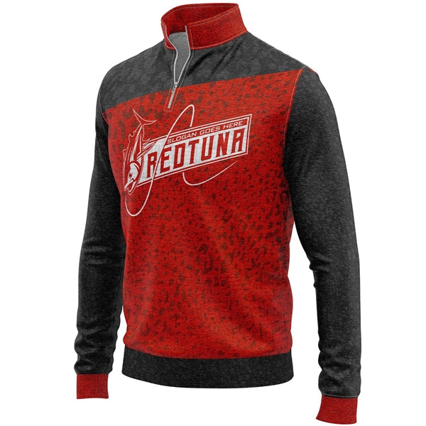 Unisex 310 GSM Fleece Sublimation Quarter Zipper Sweatshirt