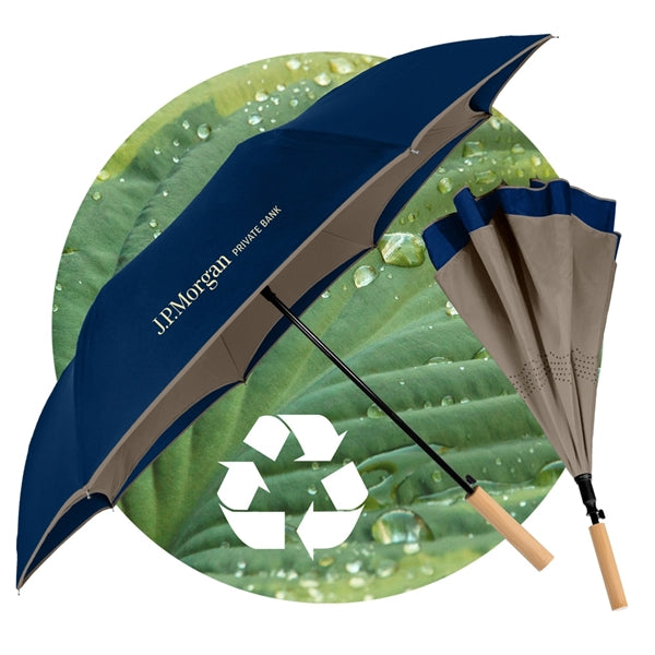 Enviro Inversa Eco-Friendly Inverted Umbrella Bamboo Handle