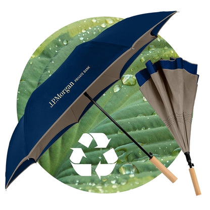 Enviro Inversa Eco-Friendly Inverted Umbrella Bamboo Handle