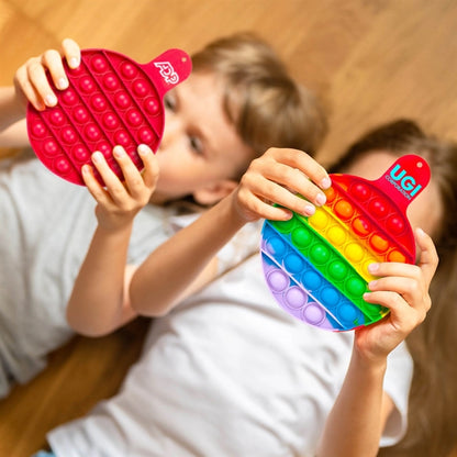 Round Fiddle Popper Silicone Sensory Toy