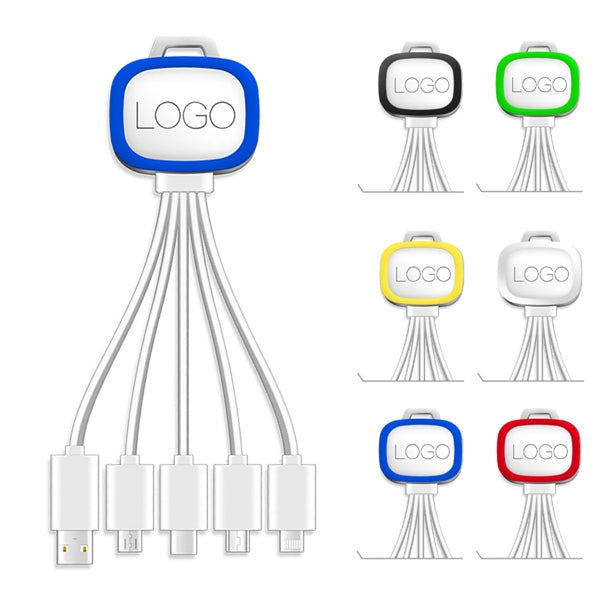 5 in 1 LED Ligthing USB Fast Charging Cable Data