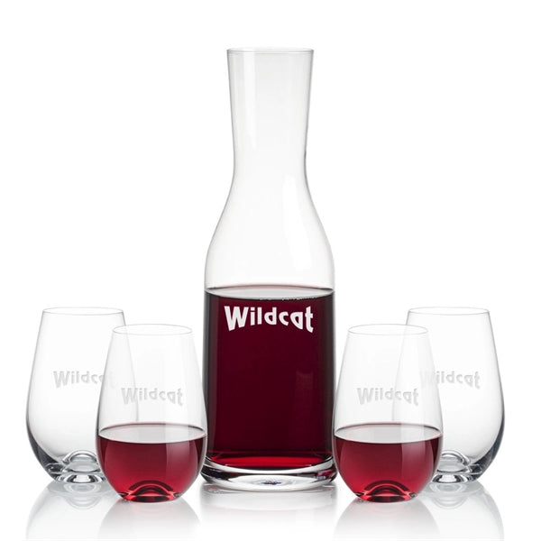 Caldmore Carafe & Boston Stemless Wine