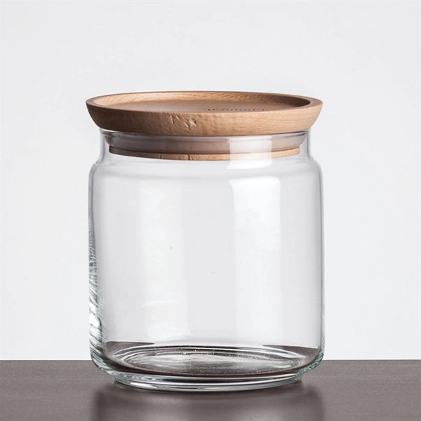 Finch Jar with Wooden Lid - Imprinted