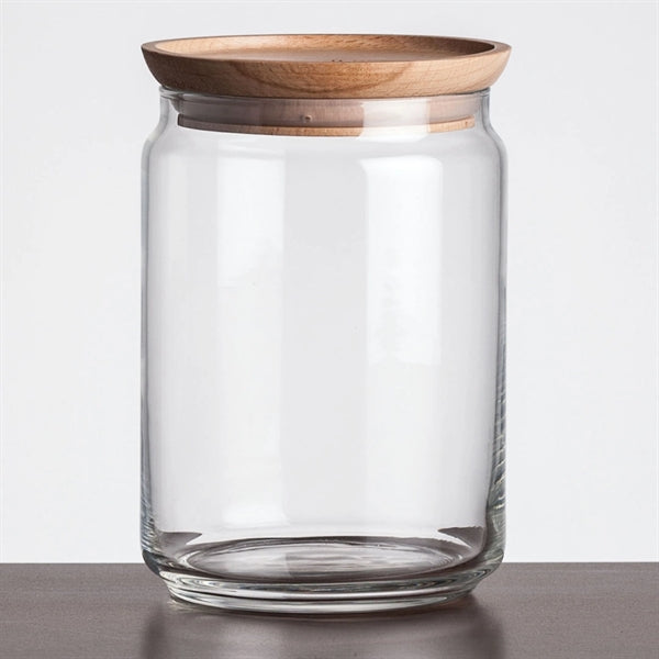 Finch Jar with Wooden Lid - Imprinted