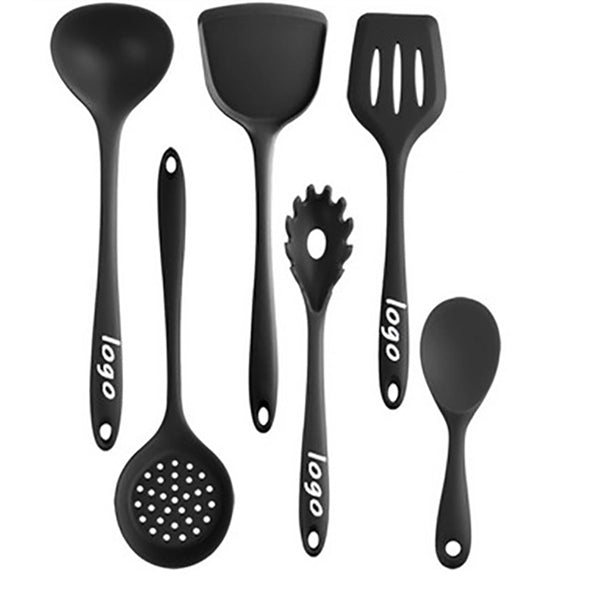 Custom 6 Piece Silicone Kitchen Cooking Utensils Tool Set