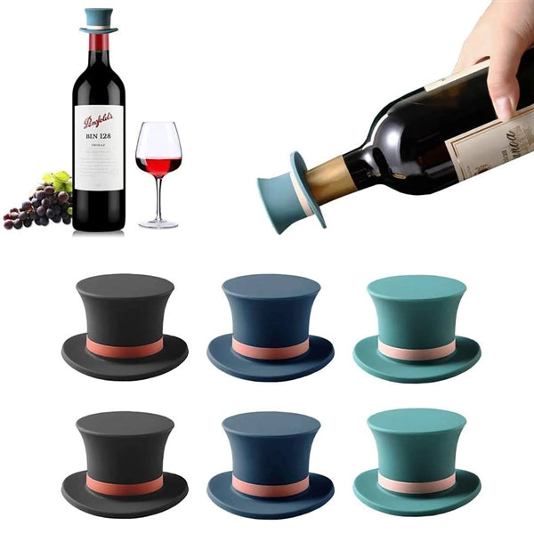 Silicone Wine Stopper Gentleman Hat Shaped