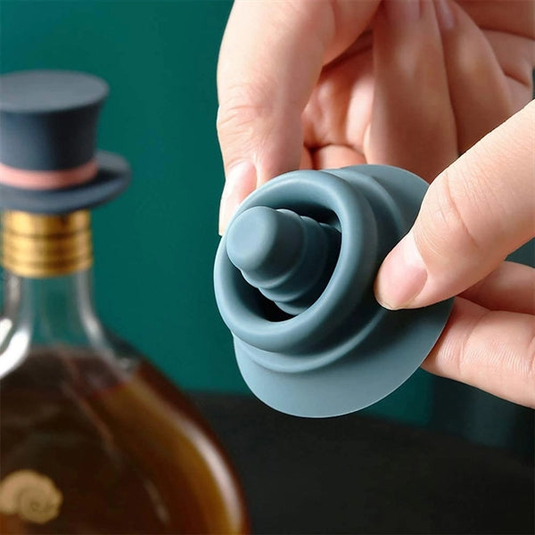 Silicone Wine Stopper Gentleman Hat Shaped