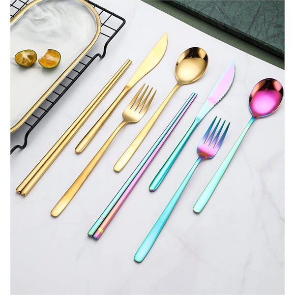 4Pcs/Set Portable Cutlery Kit Stainless Steel