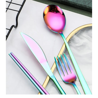 4Pcs/Set Portable Cutlery Kit Stainless Steel