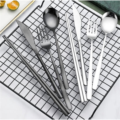 4Pcs/Set Portable Cutlery Kit Stainless Steel
