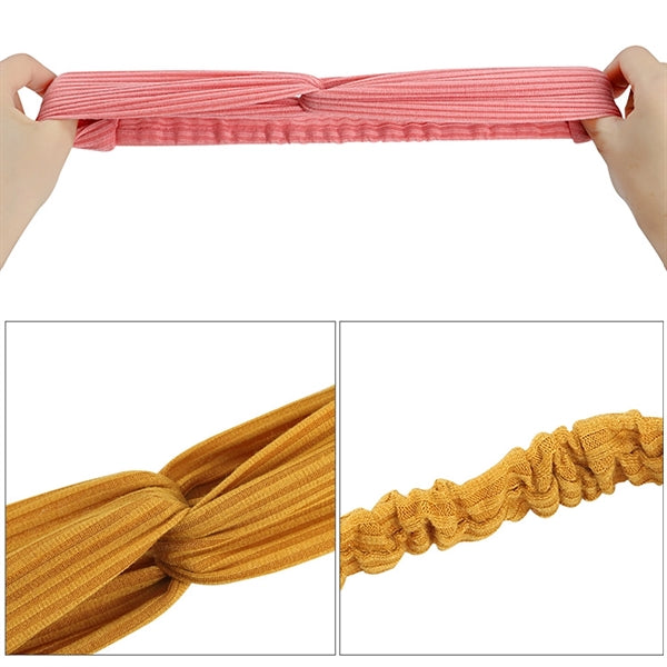 Women Twist Knotted Boho Stretchy Hair Bands