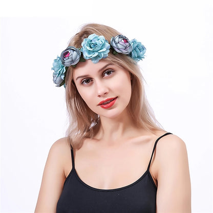 Adjustable Floral Wreath Hair Band