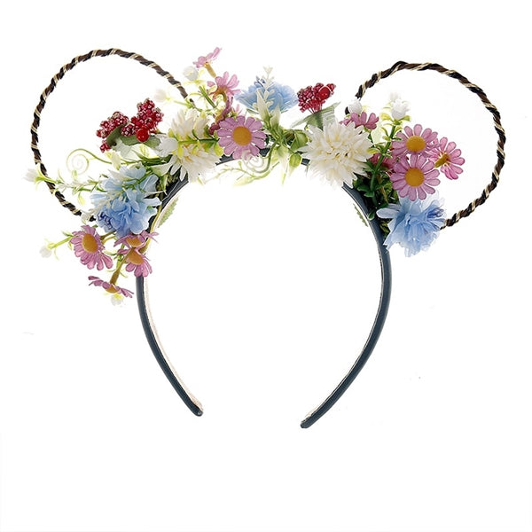 Micky-mouse Ears Flower Hair Hoop